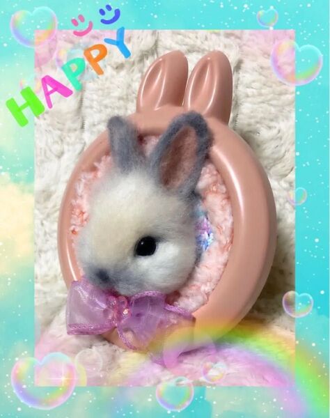 羊毛フェルト。うさぎ。ハンドメイド