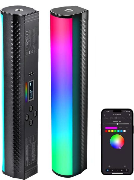 スティックライト マグネット式 手持ちスティックライト フルLED撮影用ライト LEDライト 2550mAh