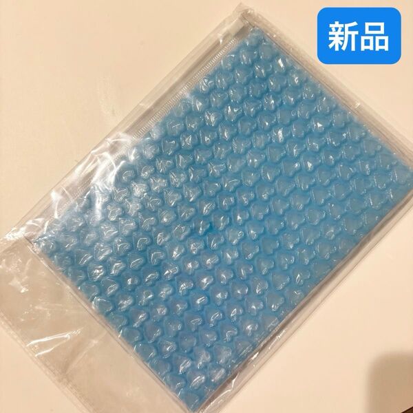 新品未使用 アクスタ 保護ポーチ PVC プチプチ アクリルスタンド ケース 緩衝材 ブルー 水色 グッズ交換 仕分けポーチ