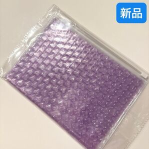 新品未使用 全力待機 アクスタ 保護ポーチ PVC プチプチ アクリルスタンド ケース パープル ピンク グッズ交換 仕分けポーチ