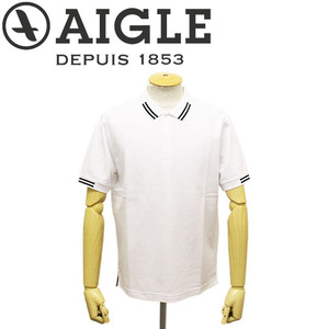 正規 AIGLE (エーグル) ZPHJ563 PLEURO プルロ 半袖ポロシャツ AGL014 008BLANCAIGLE M