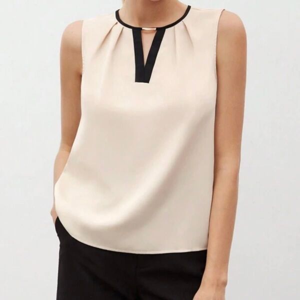 BizChic レディース タンクトップ カラーブロック プリーツ SHEIN ブラウス