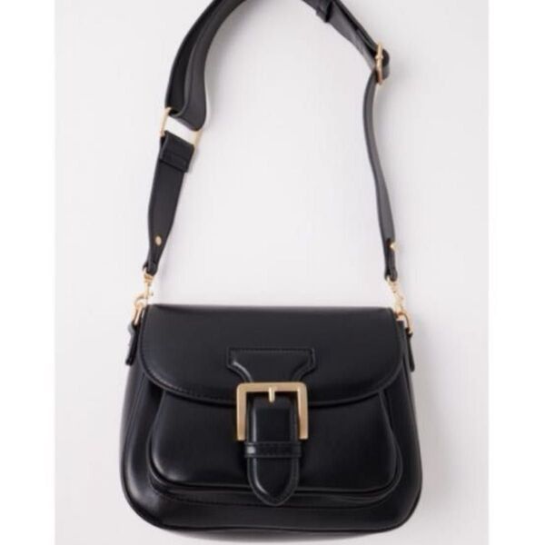 moussy SADDLE SHOULDER BAG / サドルショルダーバッグ ブラック