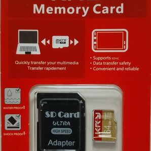 KRY Micro SD メモリーカード 64GB 1枚【赤ラスト】