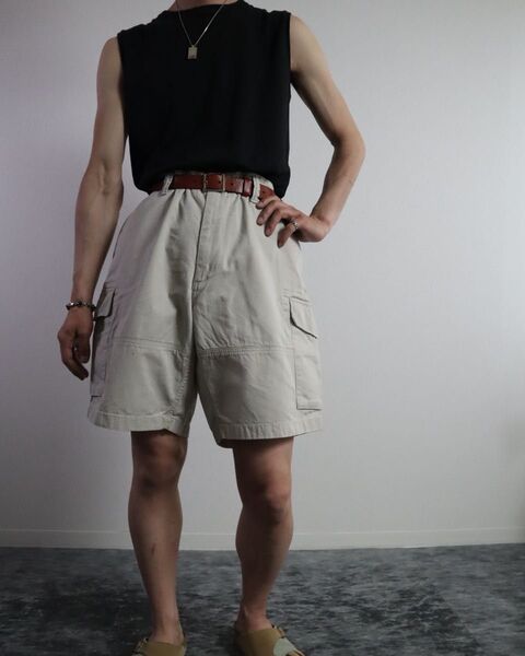 POLO RALPH LAUREN ポロラルフローレン ワイド ダブルニー カーゴ ハーフパンツ ショーツ 短パン W38