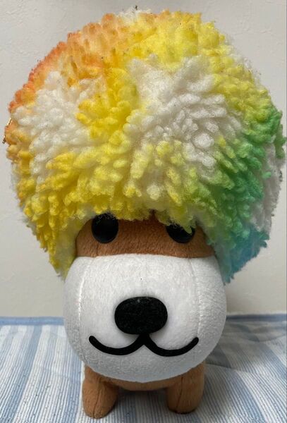 アフロ犬 ぬいぐるみBIG PART3 (胴長さ約15cm、高さ約25cm)