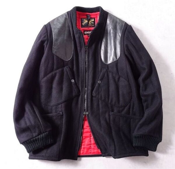 size M NICK ASHLEY×Raincheetah 英国製 レザー 牛革 ジャケット ハンティング ウール ブルゾン