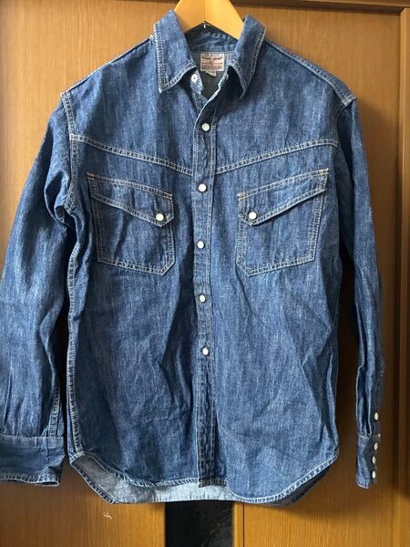 size 15 1/2 旧ジョーマッコイ ウエスタンシャツ LOT105 デニム ウエスタンシャツ 長袖シャツ McCOY