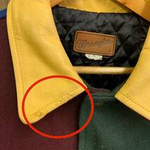 Wrangler ラングラー スタジャン ウールジャケット クレイジーパターン マルチカラー ワンポイント バックロゴ L_画像6