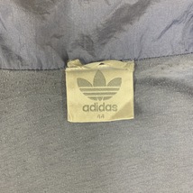 ★adidas アディダス★ ナイロンジャケット ブルーグレー XL 美品 ジャージ スポーツウェア トレフォイルロゴ 旧タグ_画像4