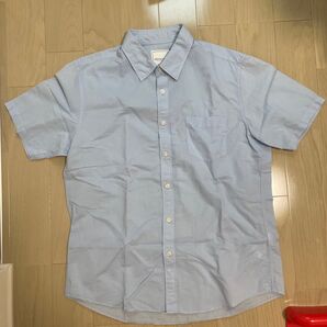 半袖 半袖シャツ ボタンダウン 水色 ナノユニバース