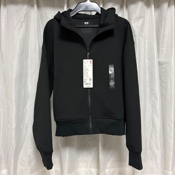 UNIQLO フード付きパーカー 長袖 ブラック/黒 レディースMサイズ