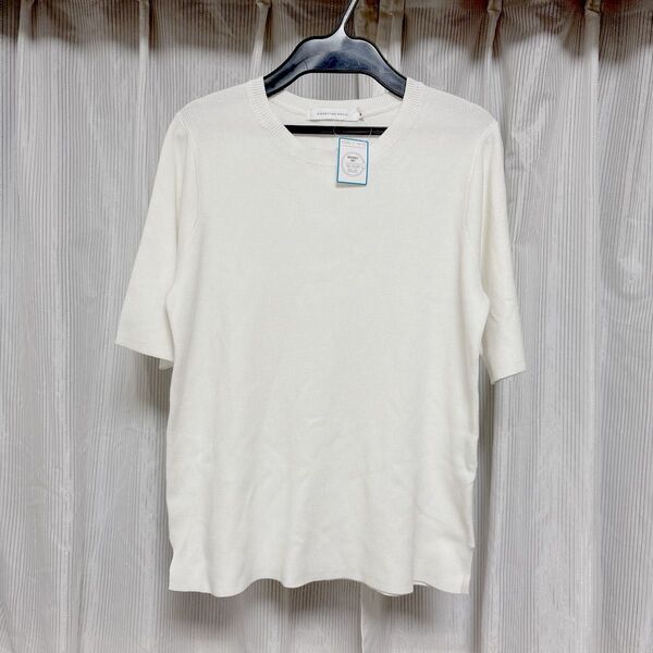 AMERICAN HOLIC クルーネック半袖トップス サマーニット 白 Mサイズ