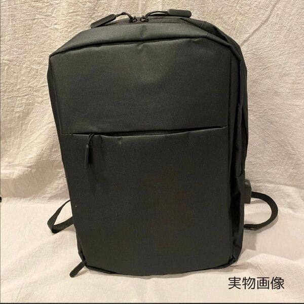 新品 リュック USB 充電 メンズ ブラック 防水 大容量 通勤 通学 A4 未使用 PC収納 軽量 ビジネス ビジネスリュック