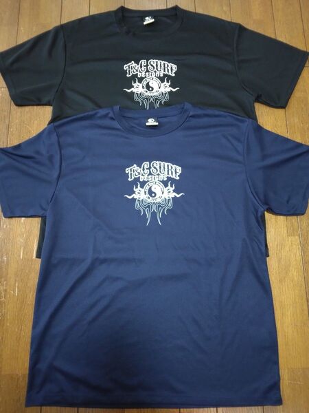 T&C Surf タウン&カントリー 半袖ドライシャツ LLサイズ 黒と紺セット