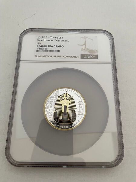 2022 ツバル ツタンカーメン 2オンス銀貨 PF69 ULTRA CAMEO