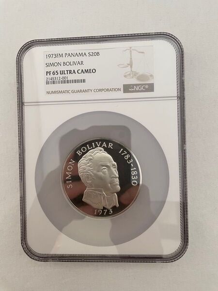 1973年 バルボア銀貨 大型 NGC PF65 ウルトラカメオ