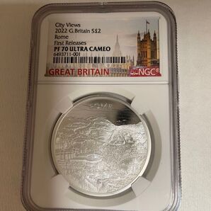 2022 イギリス シティビューズ ローマ NGC PF70 ウルトラカメオ 銀貨 プルーフ