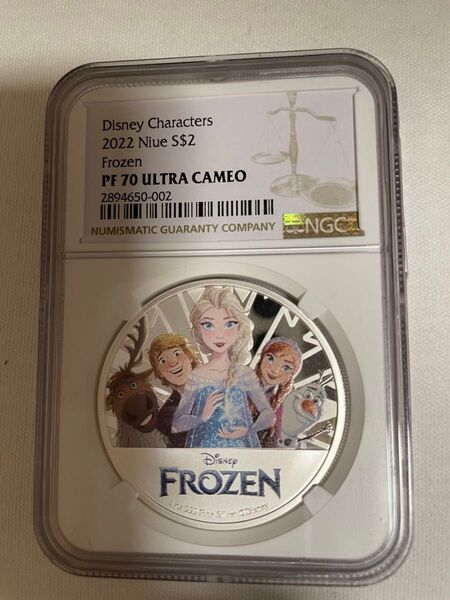2022年 ニウエ アナと雪の女王 カラー銀貨 PF70 ULTRA CAMEO プルーフ