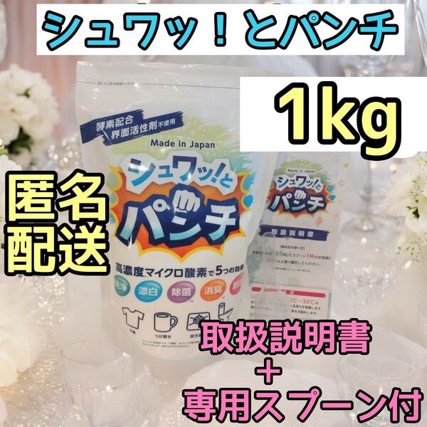正規品 新品 シュワッ!とパンチ 1kg シュワットパンチ シュワッとパンチ 取扱説明書+専用スプーン付き