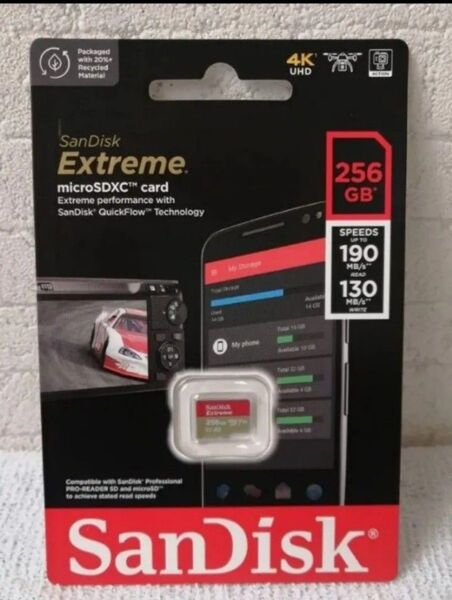 新品 未開封 4K 対応 マイクロsd カード SanDisk 256GB サンディスク microSDXC