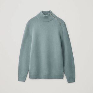 COS コス ニット ZIP-NECK MERINO-COTTON JUMPER