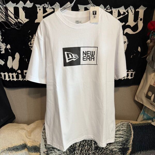 NEW ERA ニューエラ ボックスロゴ 半袖 Tシャツ ホワイト XL 14121907 カットソー ワンポイント 白 メンズ