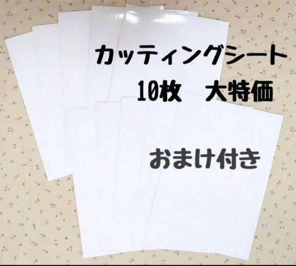 カッティングシート 大特価 白つや 10枚 屋外用 おまけ付き カッティングステッカー シート ウインドー文字 名前シール