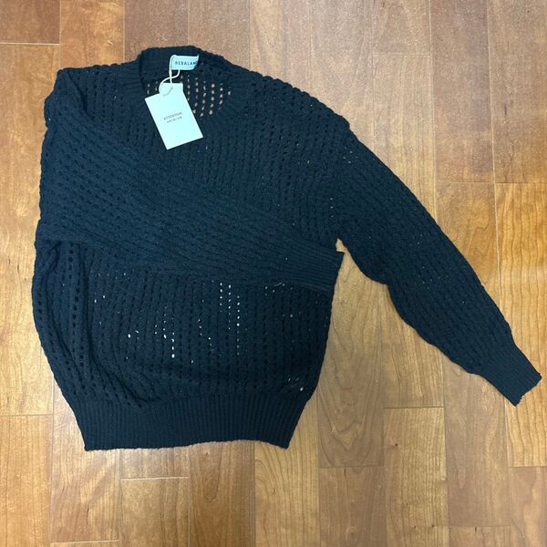 ニット メンズメッシュルーズニット REBALANCE 長袖 M ニットセーター ニット