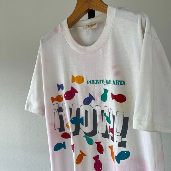 90s USA古着 PUERTO VALLRTA ビンテージTシャツ グランジ メンズ 半袖【シングルステッチ】