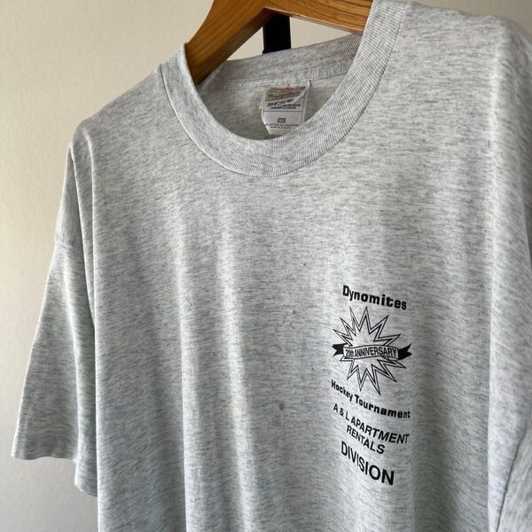 90s カナダ製 dynamite division ビンテージTシャツ メンズ 半袖 XLサイズ【シングルステッチ】
