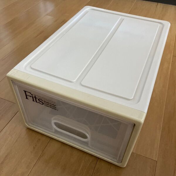 Fits 収納ケース クリア ホワイト系 引き出し 収納ボックス
