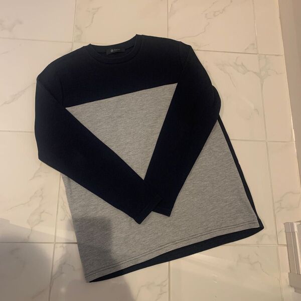 美品 ナノユニバース バイカラー長袖Tシャツ トレーナー シャツ