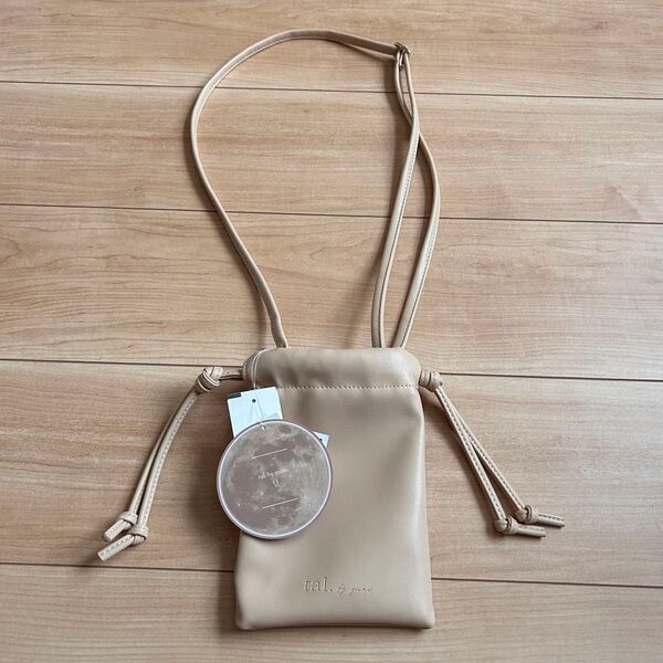 しまむら tal by yumi ポシェット 巾着 バッグ スマホショルダー ショルダーバッグ ショルダーポーチ 合成皮革