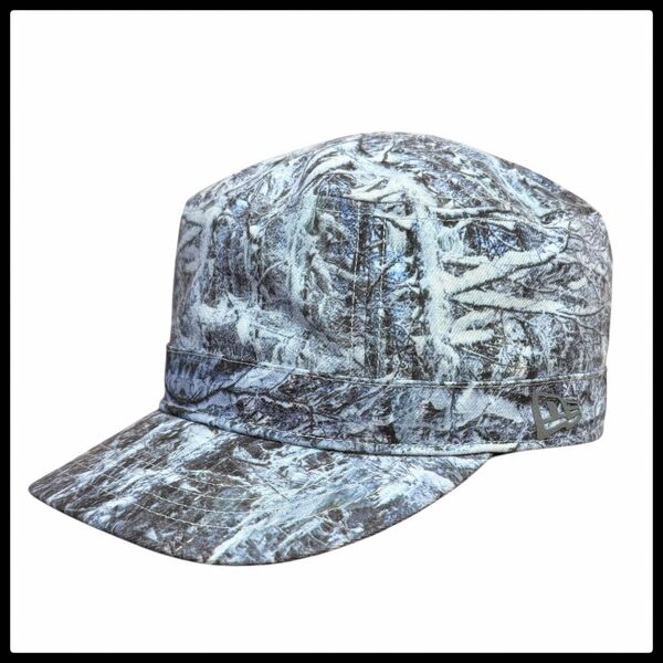 NEW ERA GORE-TEX ワークCap マルチカラー 総柄 ツリー カモフラ ホワイト シルバー