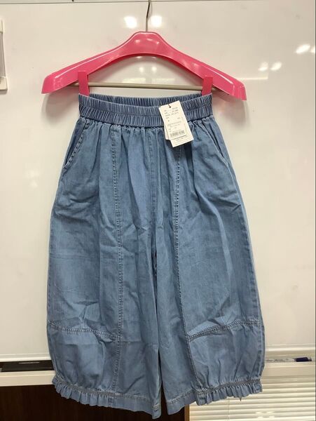 デニム バルーンパンツ M ブルー 新品