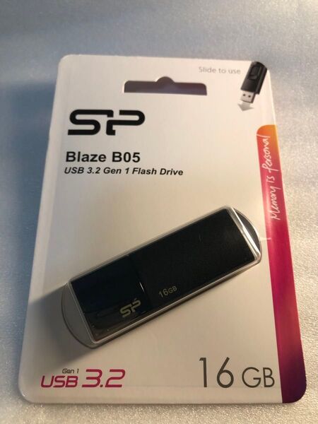 シリコンパワー USBメモリ 16GB USB3.2 Gen1 ブラック 黒色