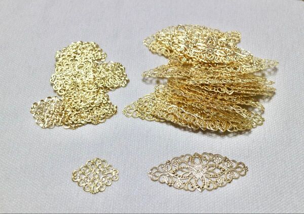 透かしパーツ30個×2種80×35mm長い菱形35×30mm小さめ菱形バレッタブローチ土台メタルパーツ ハンドメイド資材