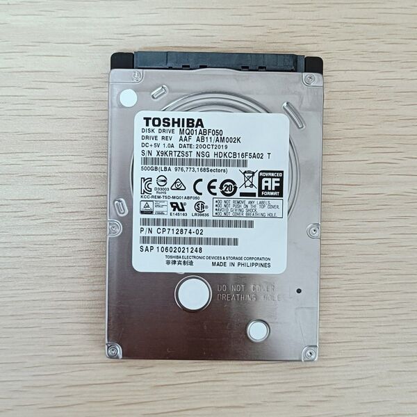 TOSHIBA 2.5インチ HDD 500GB SATA 内蔵型 動作確認済み 14