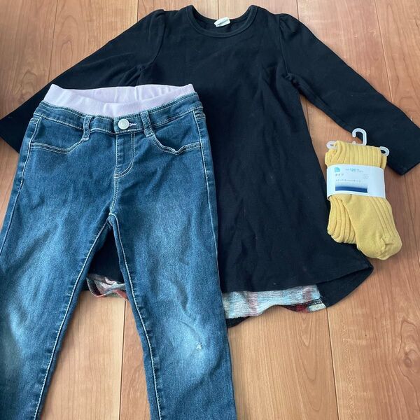 120サイズ まとめ売り トップス デニム タイツ 女の子 子供服 キッズ