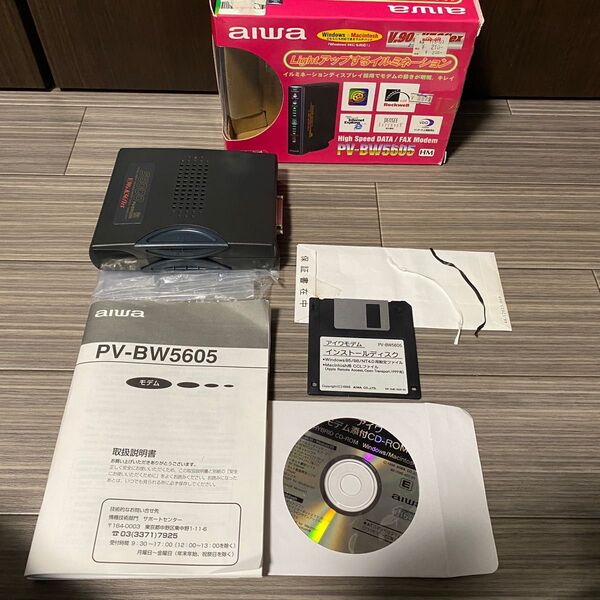 aiwa RS-232C接続 外付け56kアナログモデム PV-BW5605 未チェックジャンク