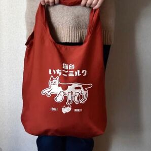 猫印ミルク エコバッグ 大人気 癒し 猫雑貨 大人かわいい