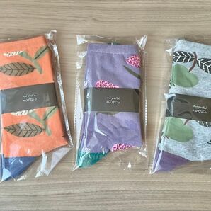 松尾ミユキ ソックス 3点セット Socks Plants Matsuo Miyuki 花 靴下