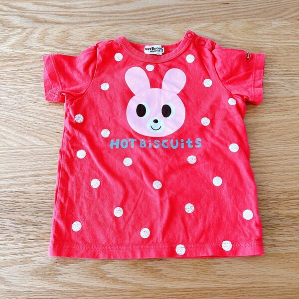ホットビスケッツ 半袖Tシャツ ミキハウス ピンク 90
