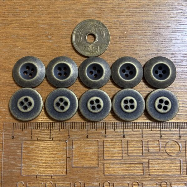 【未使用品】アンティークゴールド 18mm 10個