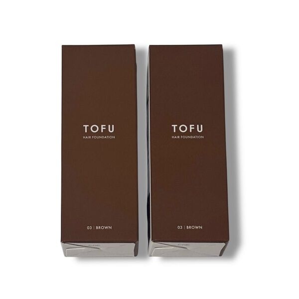 TOFU ヘアファンデーション ブラウン 20g 2個 白髪隠し 薄毛隠し