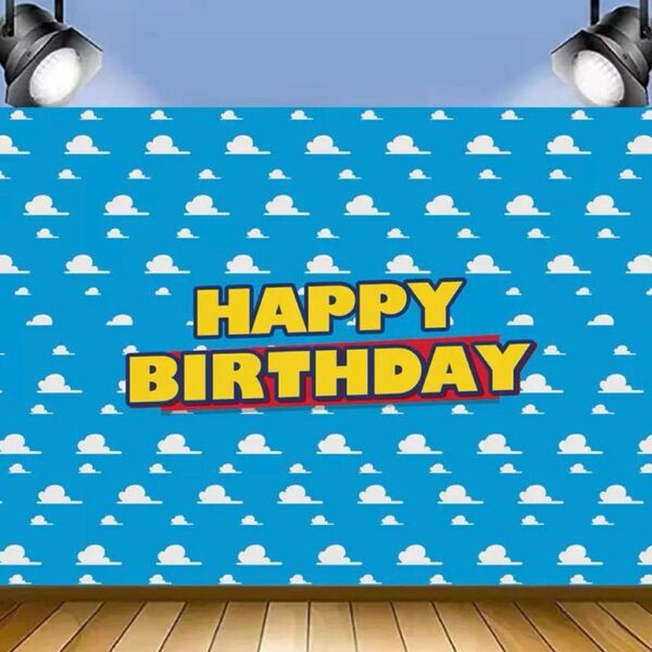 【新品】お値下げ中! 誕生日 タペストリー happy birthday パーティー ロゴ 布背景 お祝い 子供 バースデー