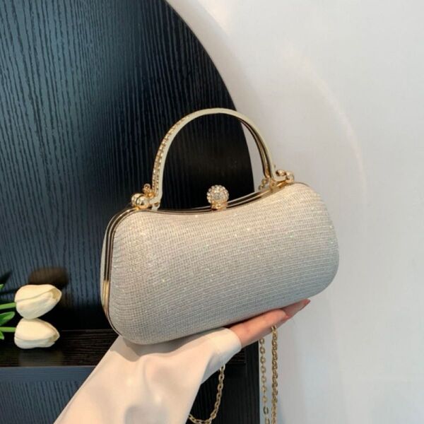 【新品】お値下げ中! パーティバック ミニバック 2way 結婚式 ショルダーバック クラッチバッグ シルバー ゴールド パーティ