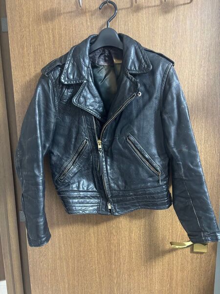 ヴィンテージライダースレザージャケット Leather70年代60sアメリカUSAレザーフォーエバーTALON zipタロン