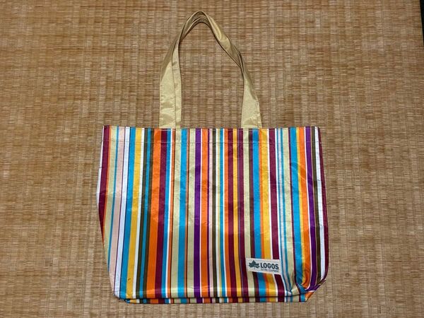 121. LOGOS ロゴス ストライプ トートバッグ エコバッグ 美品 複数購入対応 割引対応あり